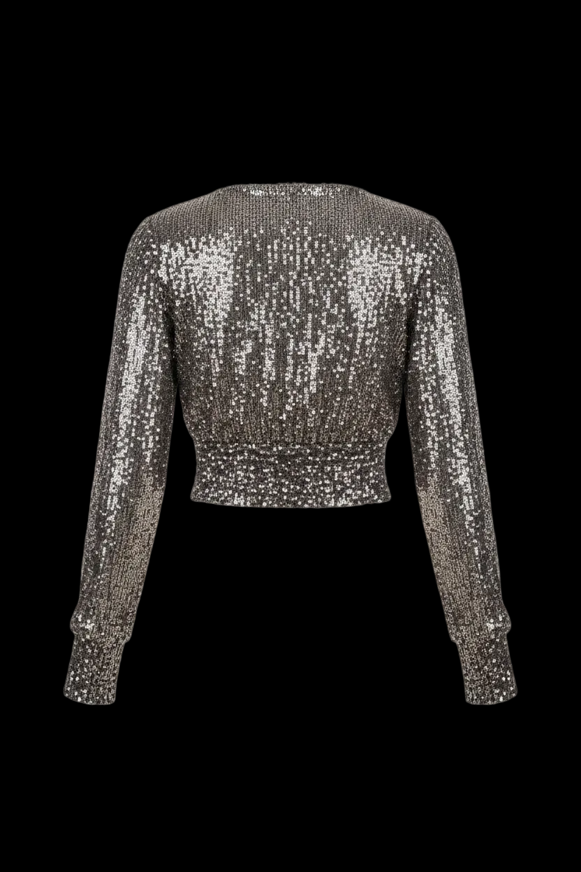 Sincerely Jules (Sequin Top ) Long sleeve cropped blouse