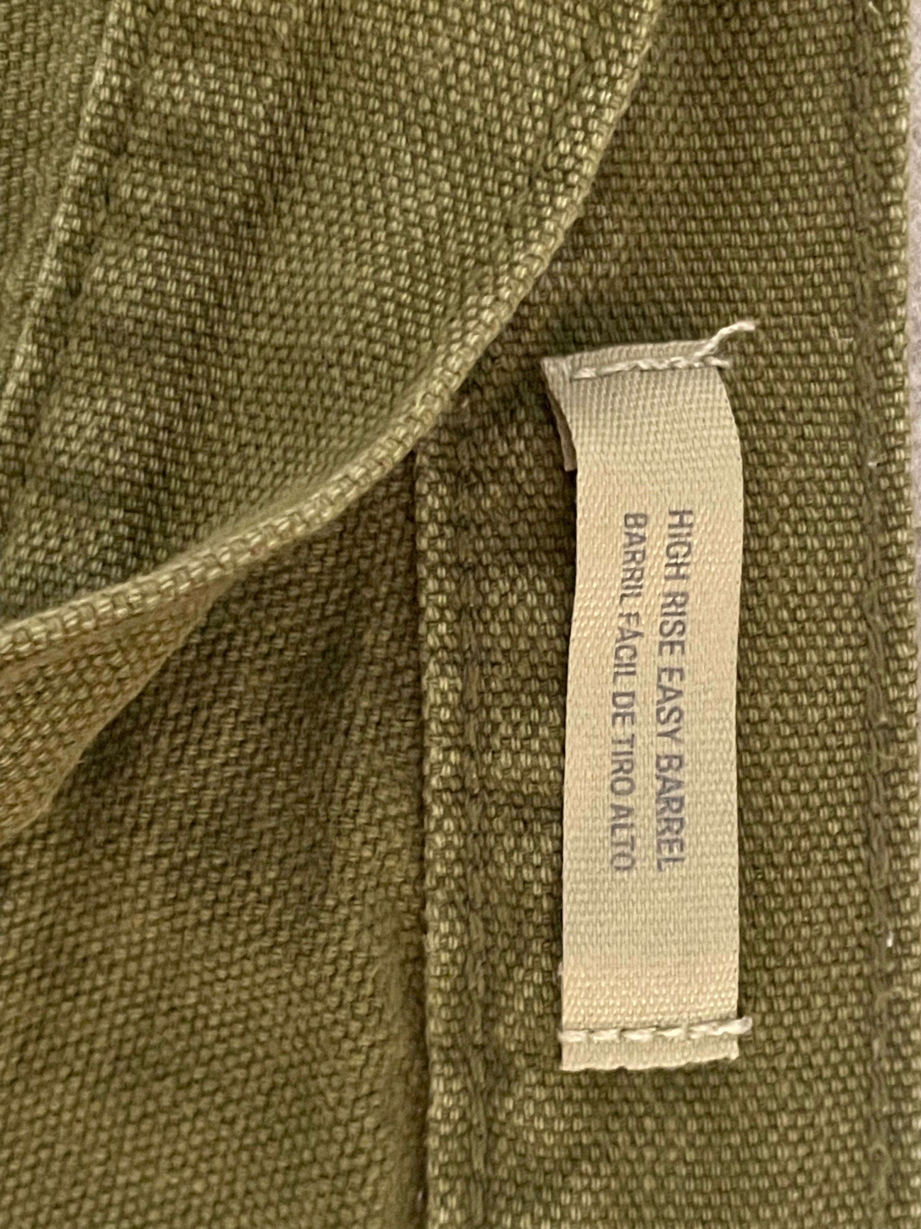 Olive Green Barrel-Leg Jeans         WMN SZ.2