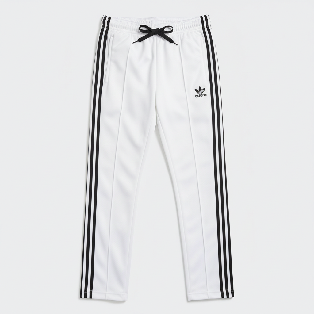 Adidas Aero Track Pants white with black stripes